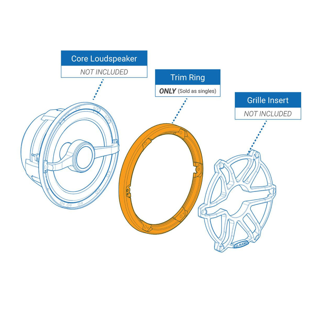 JL Audio JLCSM6-10STR-S-SB: 10" M6-Series Satin Custom Shop Marine Subwoofer Trim Ring