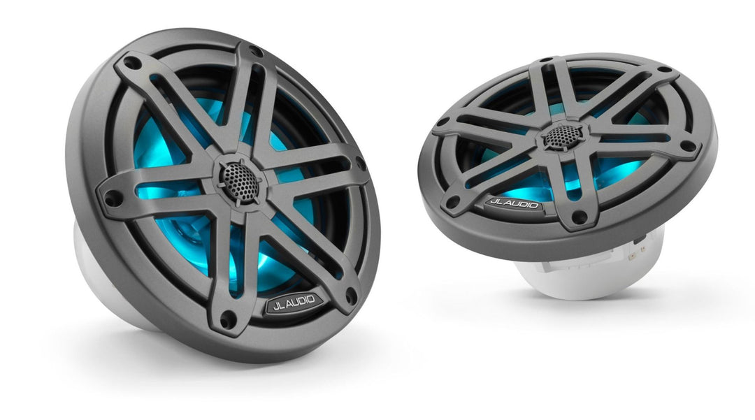 JL Audio JLM3-650X-S-GM-I: 6.5" M3-Series LED RGB Gun Metal Sport Marine Speakers