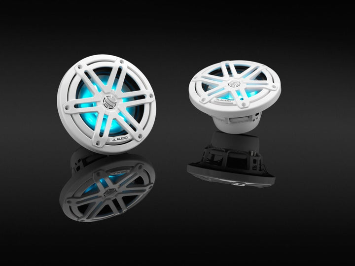 JL Audio JLM3-650X-S-GW-I: 6.5" M3-Series LED RGB Gloss White Sport Marine Speakers