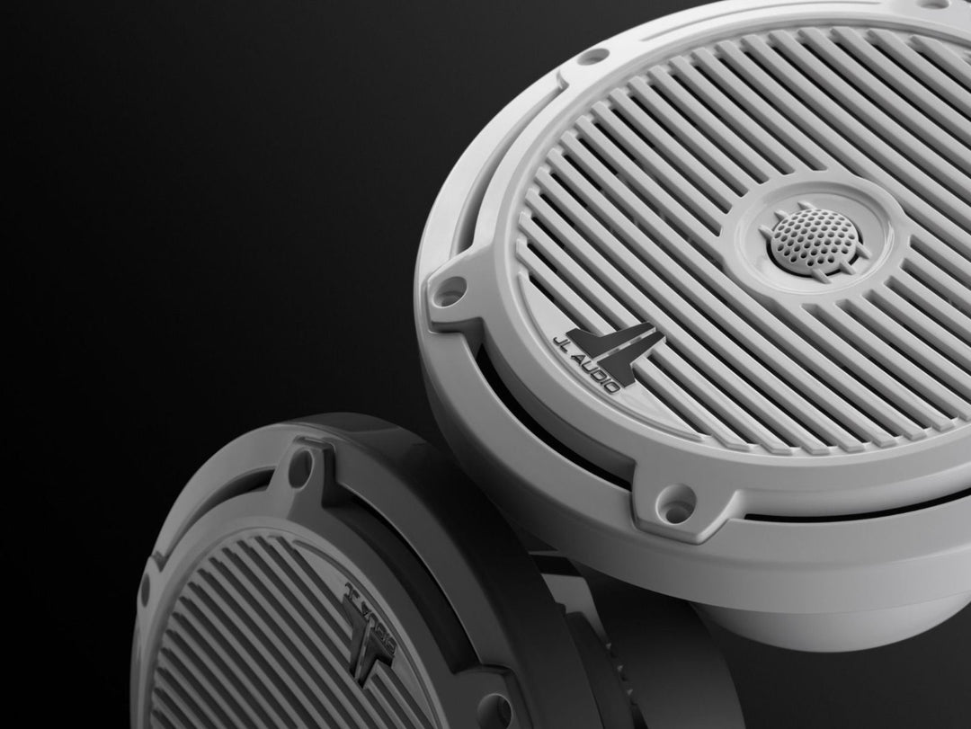 JL Audio JLM3-770X-C-GW: 7.7" M3-Series Gloss White Classic Grille Marine Speakers