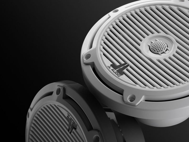 JL Audio JLM3-770X-C-GW: 7.7" M3-Series Gloss White Classic Grille Marine Speakers
