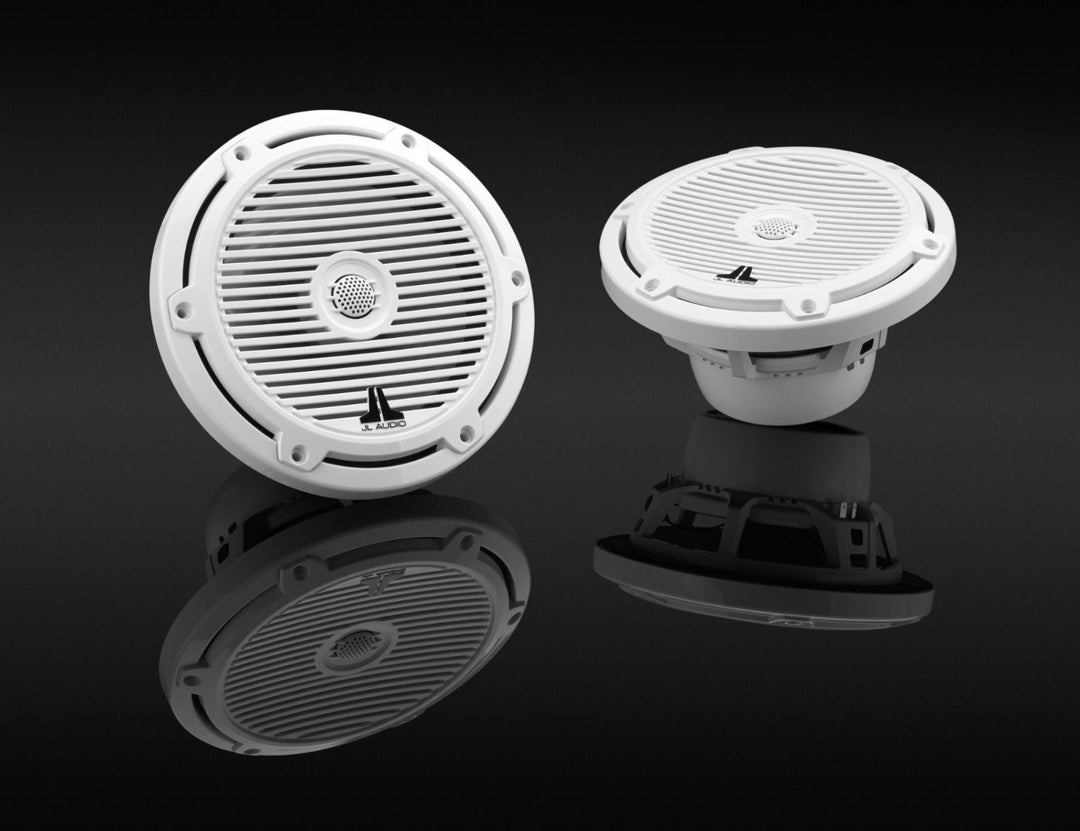 JL Audio JLM3-770X-C-GW: 7.7" M3-Series Gloss White Classic Grille Marine Speakers