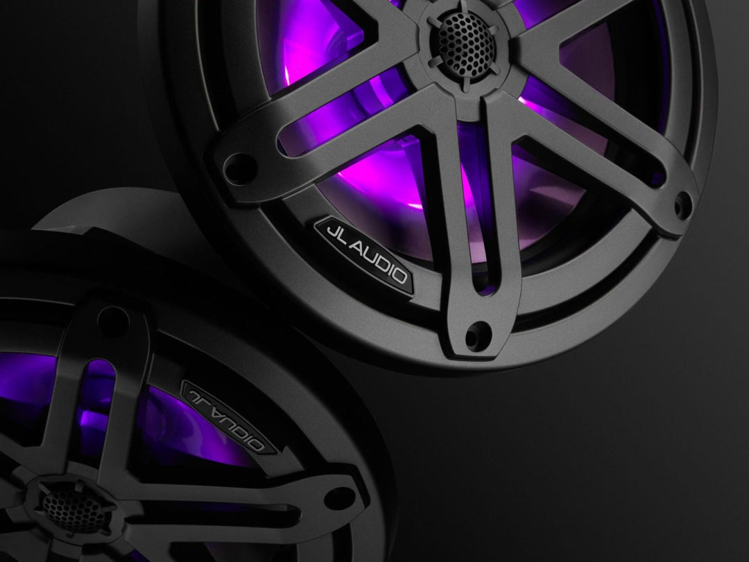 JL Audio JLM3-770X-S-GM-I: 7.7" M3-Series LED RGB Gun Metal Sport Marine Speakers