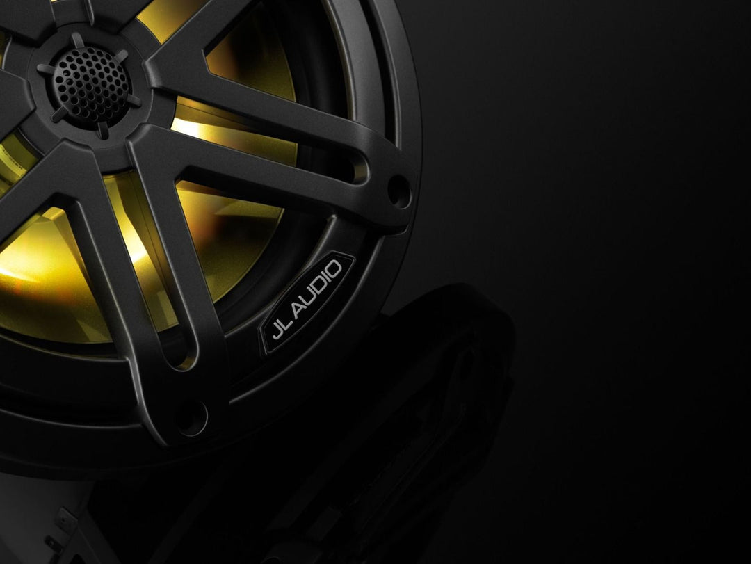 JL Audio JLM3-770X-S-GM-I: 7.7" M3-Series LED RGB Gun Metal Sport Marine Speakers