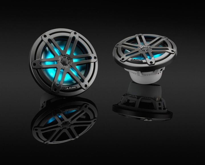 JL Audio JLM3-770X-S-GM-I: 7.7" M3-Series LED RGB Gun Metal Sport Marine Speakers
