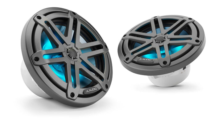 JL Audio JLM3-770X-S-GM-I: 7.7" M3-Series LED RGB Gun Metal Sport Marine Speakers