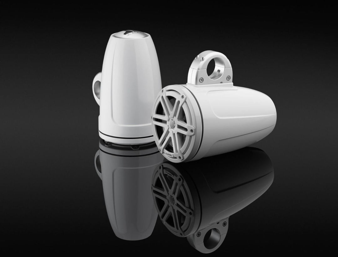 JL Audio JLM3770ETXV3GWSGW: 7.7" M3-Series Gloss White Enclosed Sport Tower Coaxial Marine Speaker System