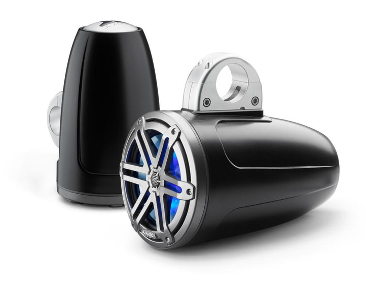 JL Audio JLM3770ETXV3SBSGM-I: 7.7" M3-Series LED RGB Satin Gun Metal Sport Enclosed Tower Coaxial Marine Speaker System