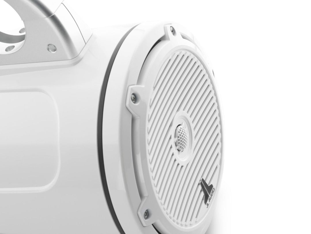 JL Audio JLM3770ETXV3GWCGW: 7.7" M3-Series Gloss White Classic Marine Enclosed Coaxial Tower Speaker System