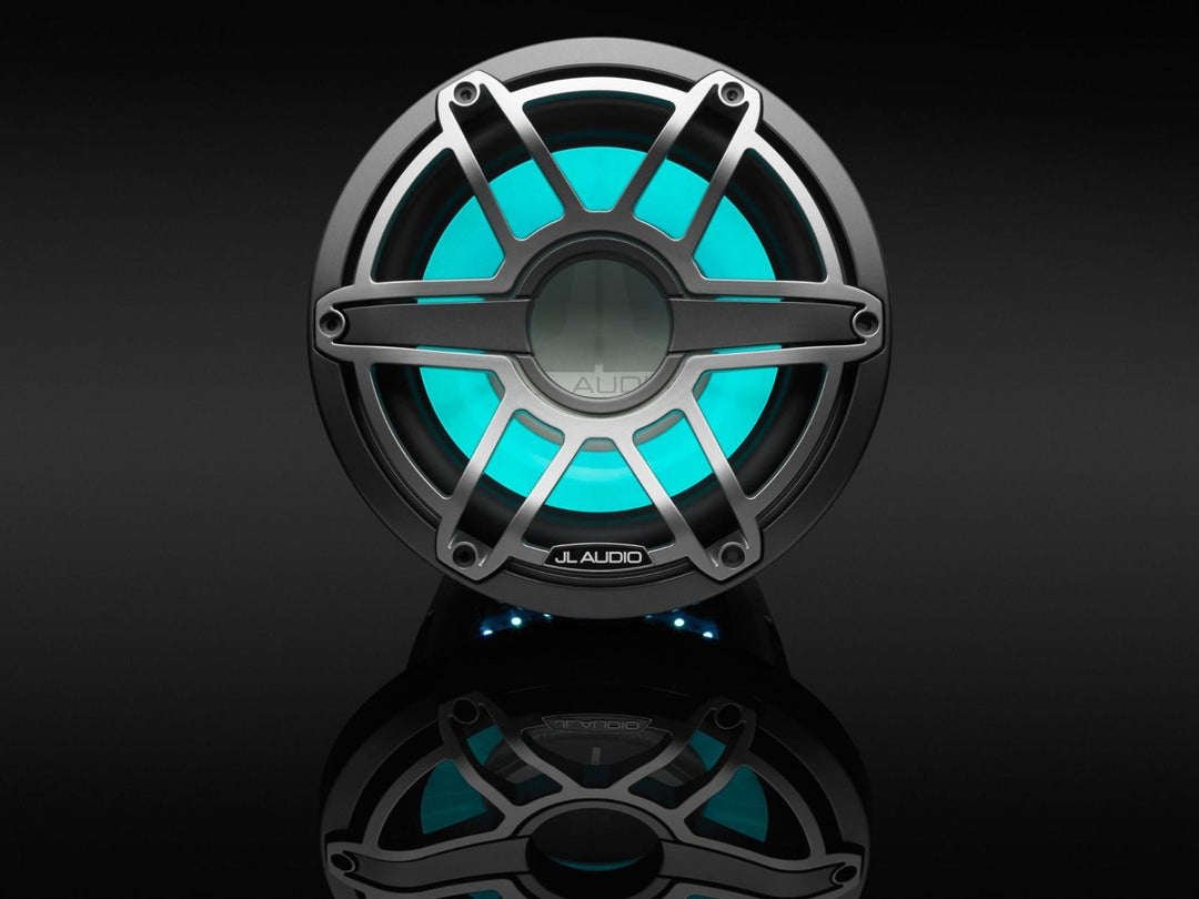 JL Audio JLM6-10IB-S-GM-TI-I4: 10" M6- / IB-Series LED RGB Gun Metal Titanium Sport Marine Subwoofer