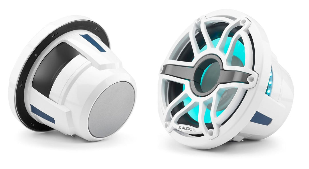 JL Audio JLM6-10IB-S-GW-GW-I4: 10" M6- / IB-Series LED RGB Gloss White Sport Marine Subwoofer