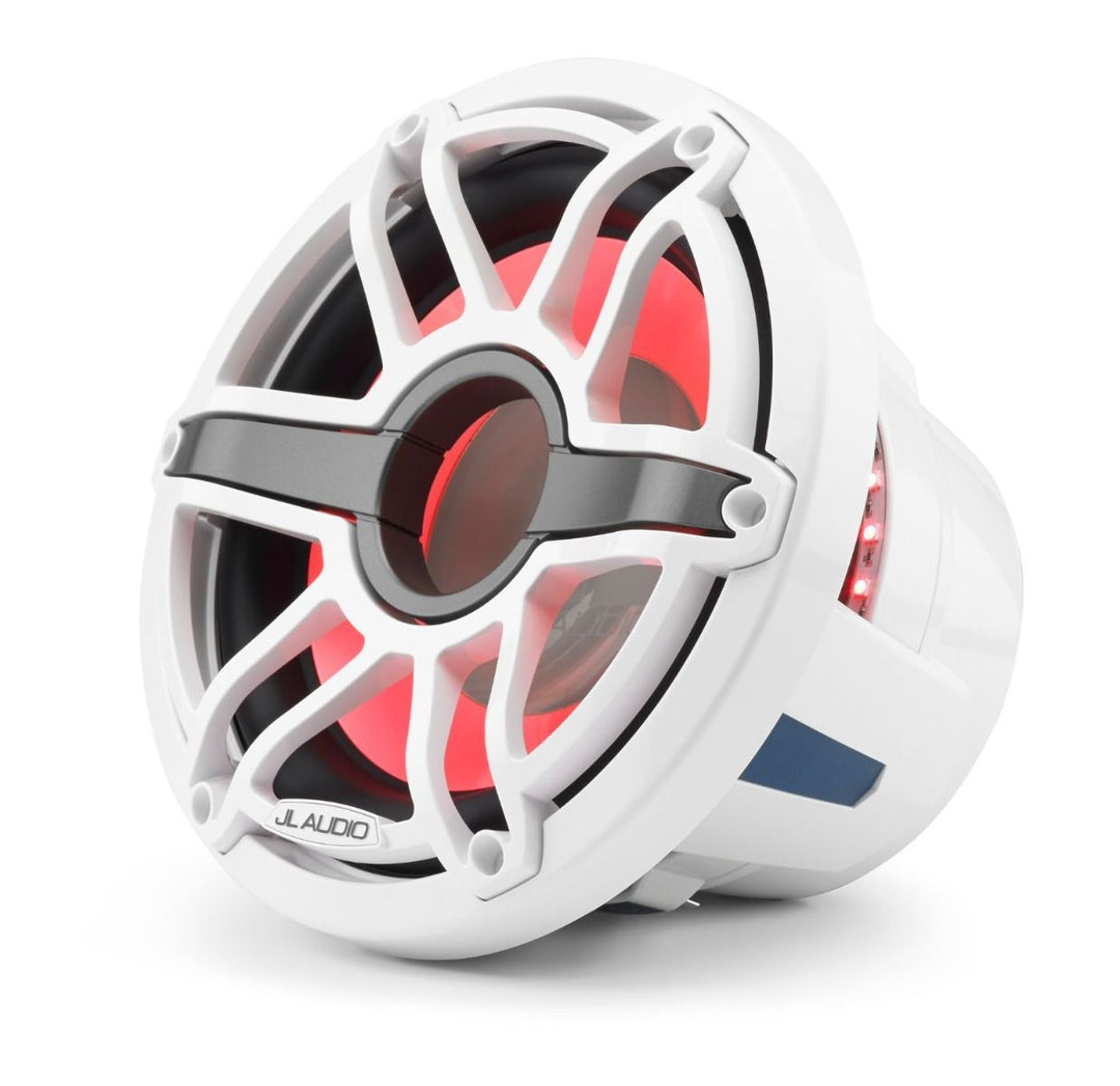 JL Audio JLM6-10IB-S-GW-GW-I4: 10" M6- / IB-Series LED RGB Gloss White Sport Marine Subwoofer