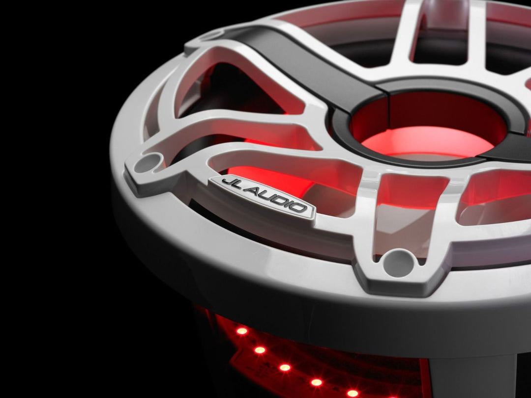 JL Audio JLM6-10IB-S-GW-GW-I4: 10" M6- / IB-Series LED RGB Gloss White Sport Marine Subwoofer
