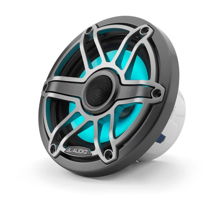 JL Audio JLM6-650X-S-GM-TI-I: 6.5" M6-Series LED RGB Gun Metal Titanium Marine Coaxial Speakers