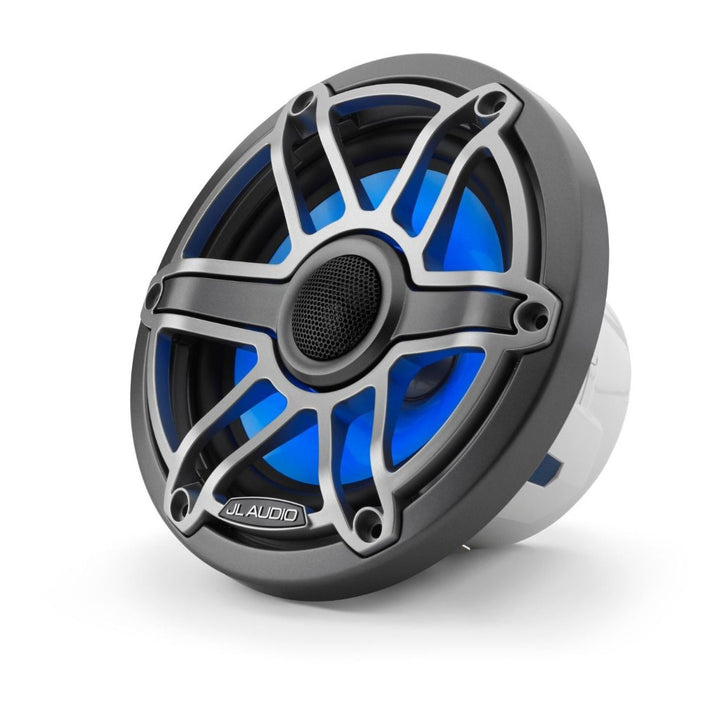 JL Audio JLM6-650X-S-GM-TI-I: 6.5" M6-Series LED RGB Gun Metal Titanium Marine Coaxial Speakers
