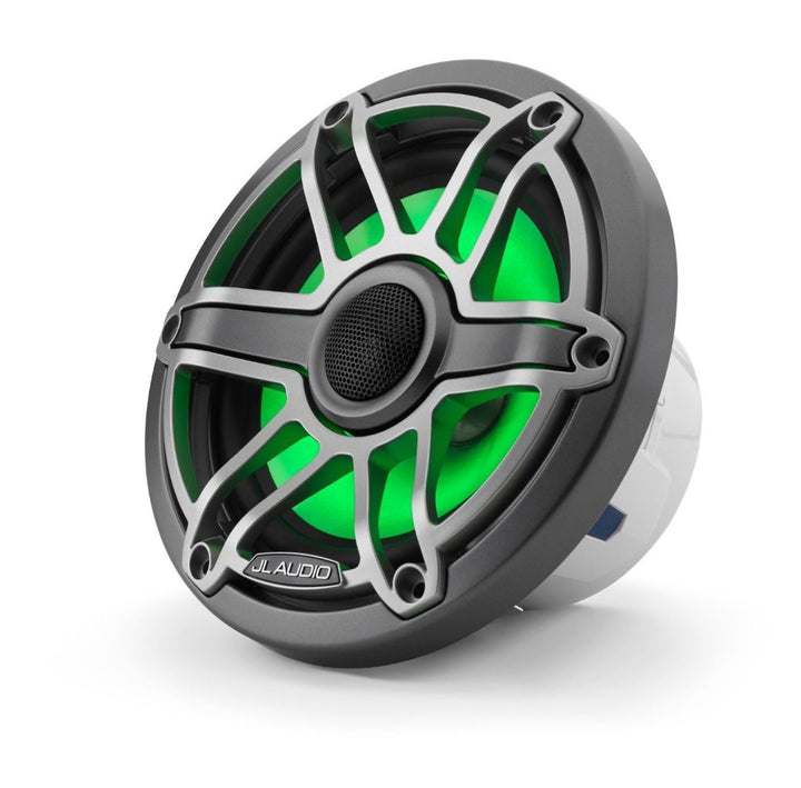 JL Audio JLM6-650X-S-GM-TI-I: 6.5" M6-Series LED RGB Gun Metal Titanium Marine Coaxial Speakers