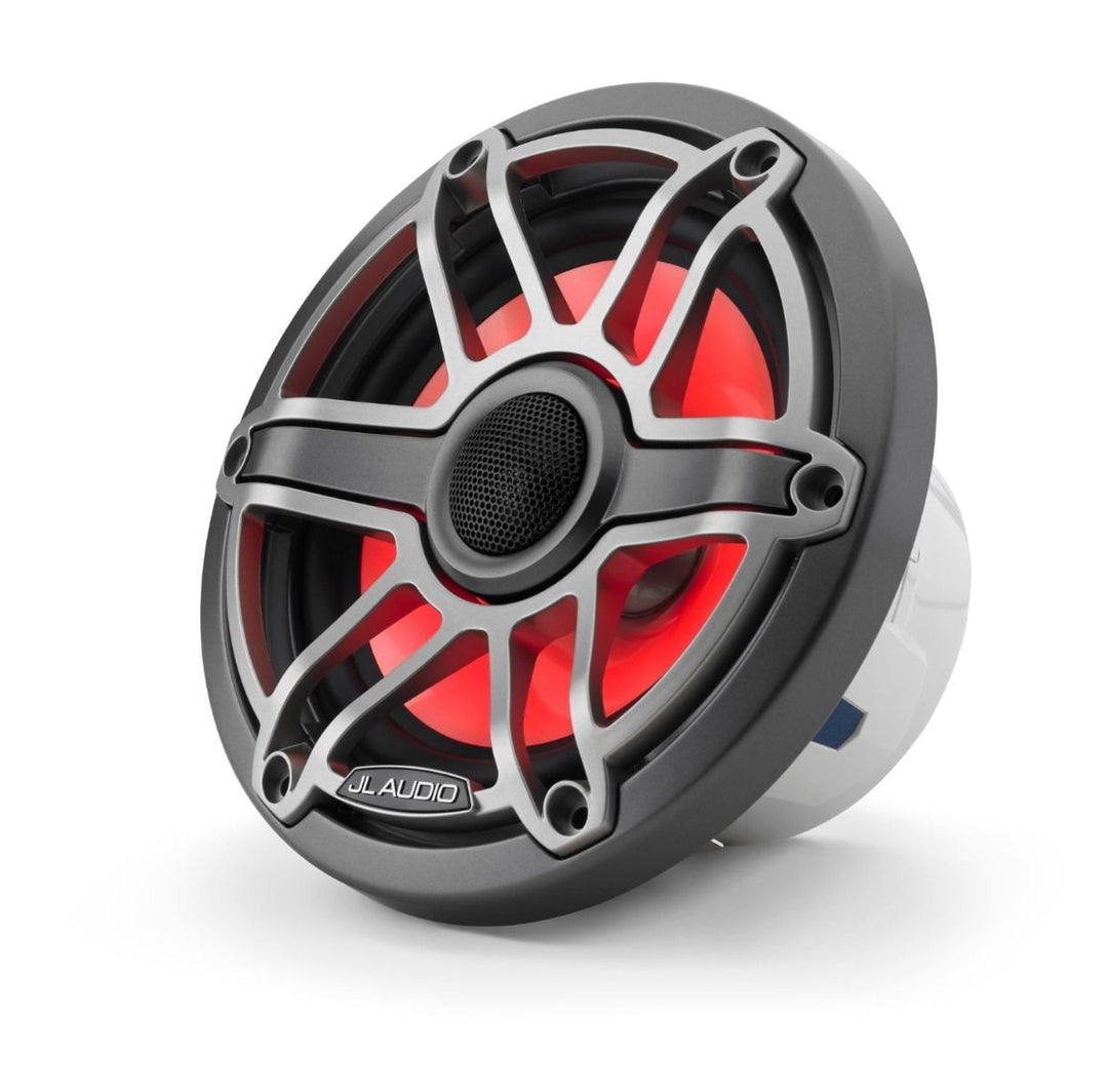 JL Audio JLM6-650X-S-GM-TI-I: 6.5" M6-Series LED RGB Gun Metal Titanium Marine Coaxial Speakers