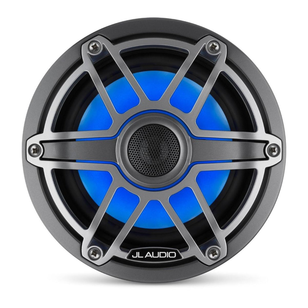 JL Audio JLM6-650X-S-GM-TI-I: 6.5" M6-Series LED RGB Gun Metal Titanium Marine Coaxial Speakers