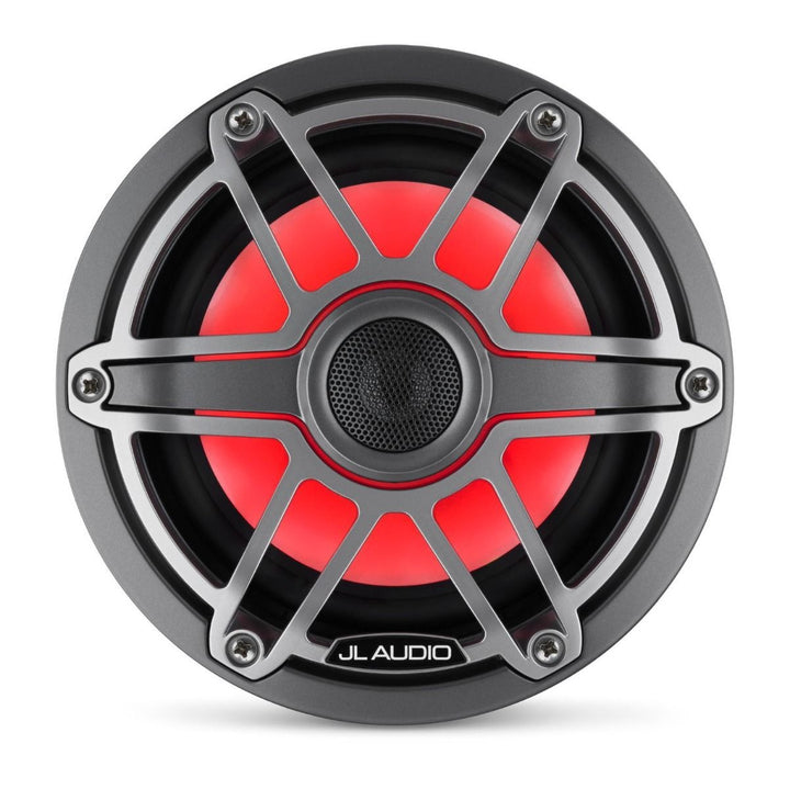 JL Audio JLM6-650X-S-GM-TI-I: 6.5" M6-Series LED RGB Gun Metal Titanium Marine Coaxial Speakers