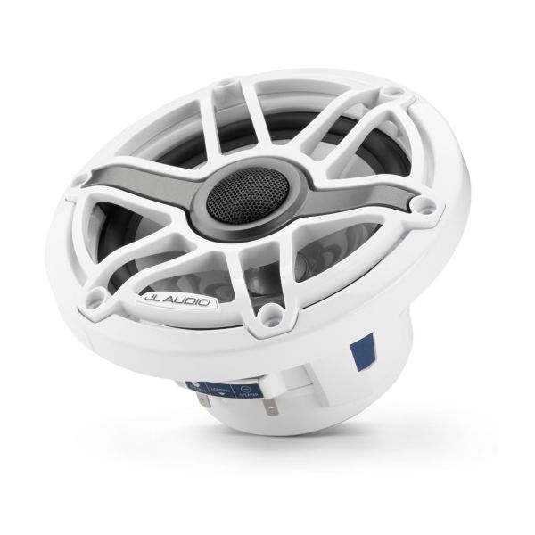 JL Audio JLM6-650X-S-GW-GW-I: 6.5" M6-Series LED RGB Gloss White Sport Marine Coaxial Speakers