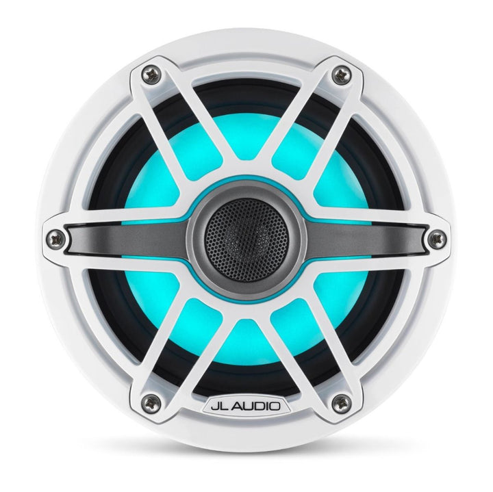 JL Audio JLM6-650X-S-GW-GW-I: 6.5" M6-Series LED RGB Gloss White Sport Marine Coaxial Speakers