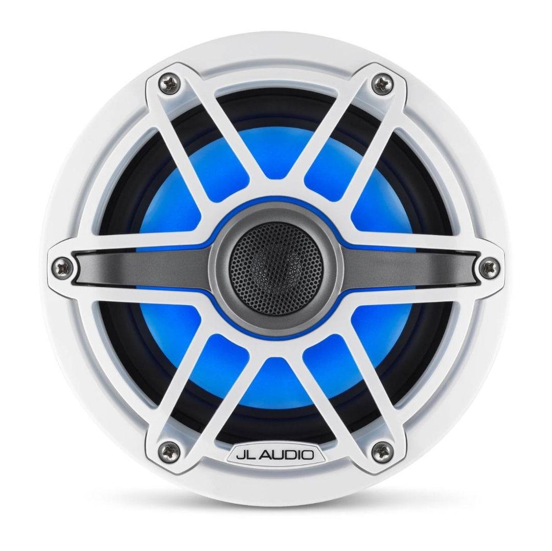 JL Audio JLM6-650X-S-GW-GW-I: 6.5" M6-Series LED RGB Gloss White Sport Marine Coaxial Speakers