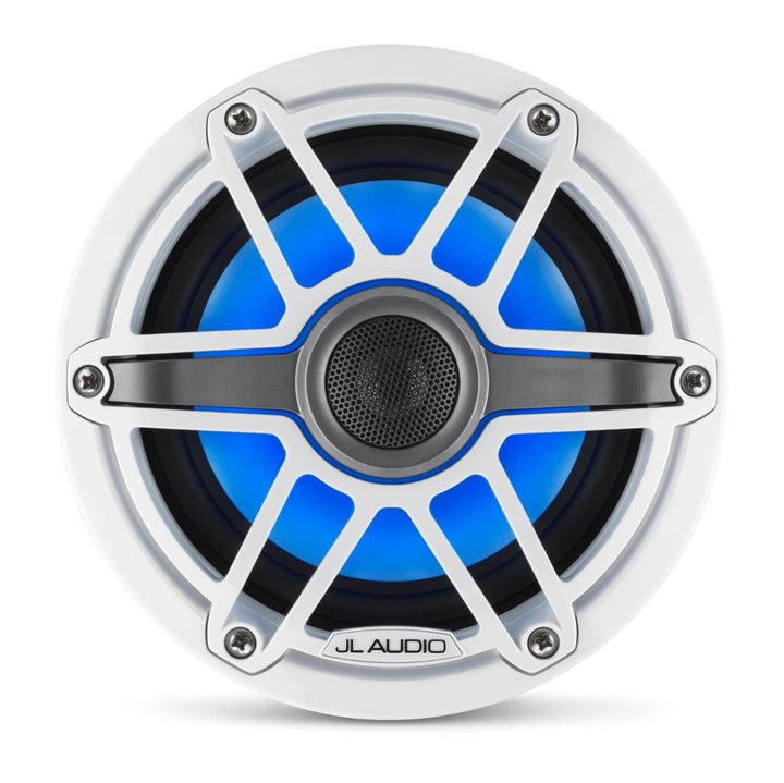JL Audio JLM6-650X-S-GW-GW-I: 6.5" M6-Series LED RGB Gloss White Sport Marine Coaxial Speakers