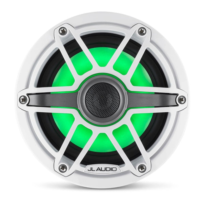 JL Audio JLM6-650X-S-GW-GW-I: 6.5" M6-Series LED RGB Gloss White Sport Marine Coaxial Speakers