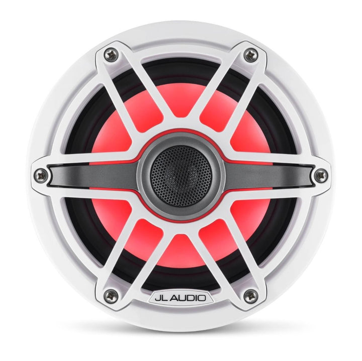 JL Audio JLM6-650X-S-GW-GW-I: 6.5" M6-Series LED RGB Gloss White Sport Marine Coaxial Speakers