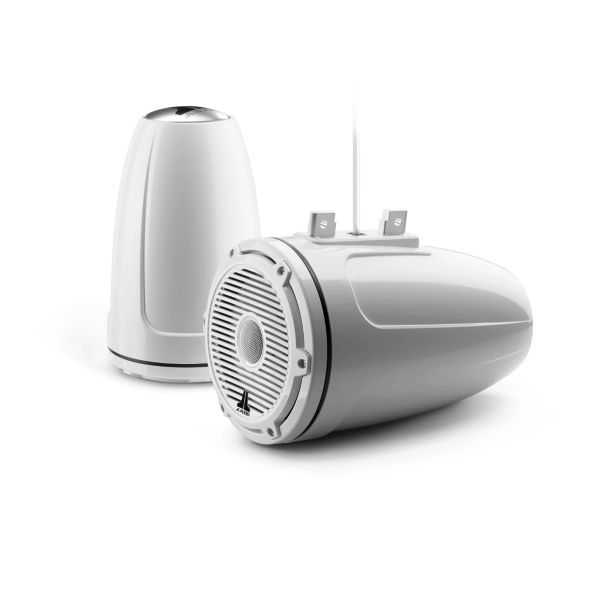 JL Audio JLM6-770XETXV3-GW-C-3GW: 7.7" M6-Series Gloss White Classic Tower Enclosure Coaxial Speaker System