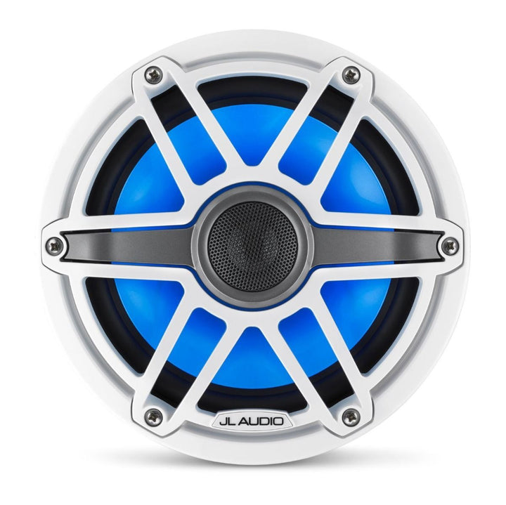 JL Audio JLM6-770X-S-GW-GW-I: 7.7" M6-Series LED RGB Gloss White Sport Marine Coaxial Speakers