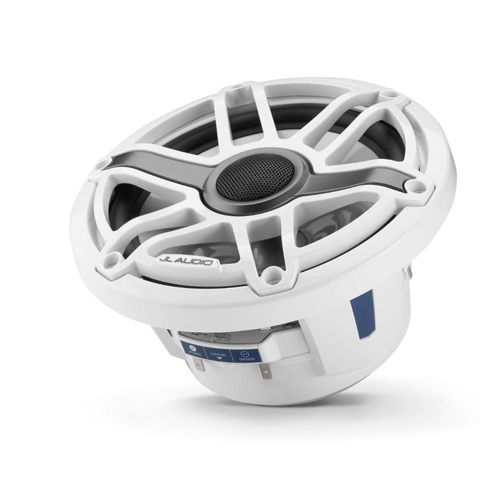 JL Audio JLM6-770X-S-GW-GW-I: 7.7" M6-Series LED RGB Gloss White Sport Marine Coaxial Speakers