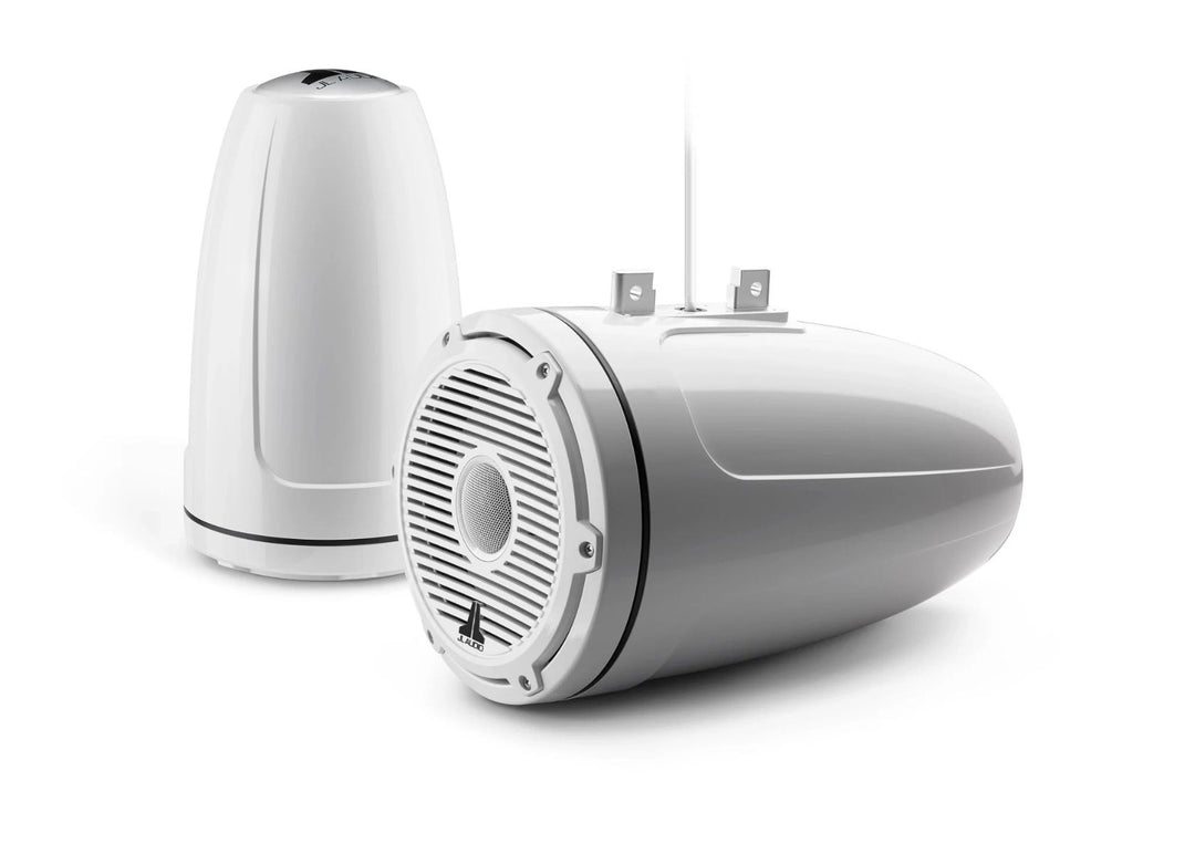 JL Audio JLM6-880ETXV3-GW-C-3GW: 8.8" M6-Series Gloss White Classic Tower Enclosure Coaxial Speaker System