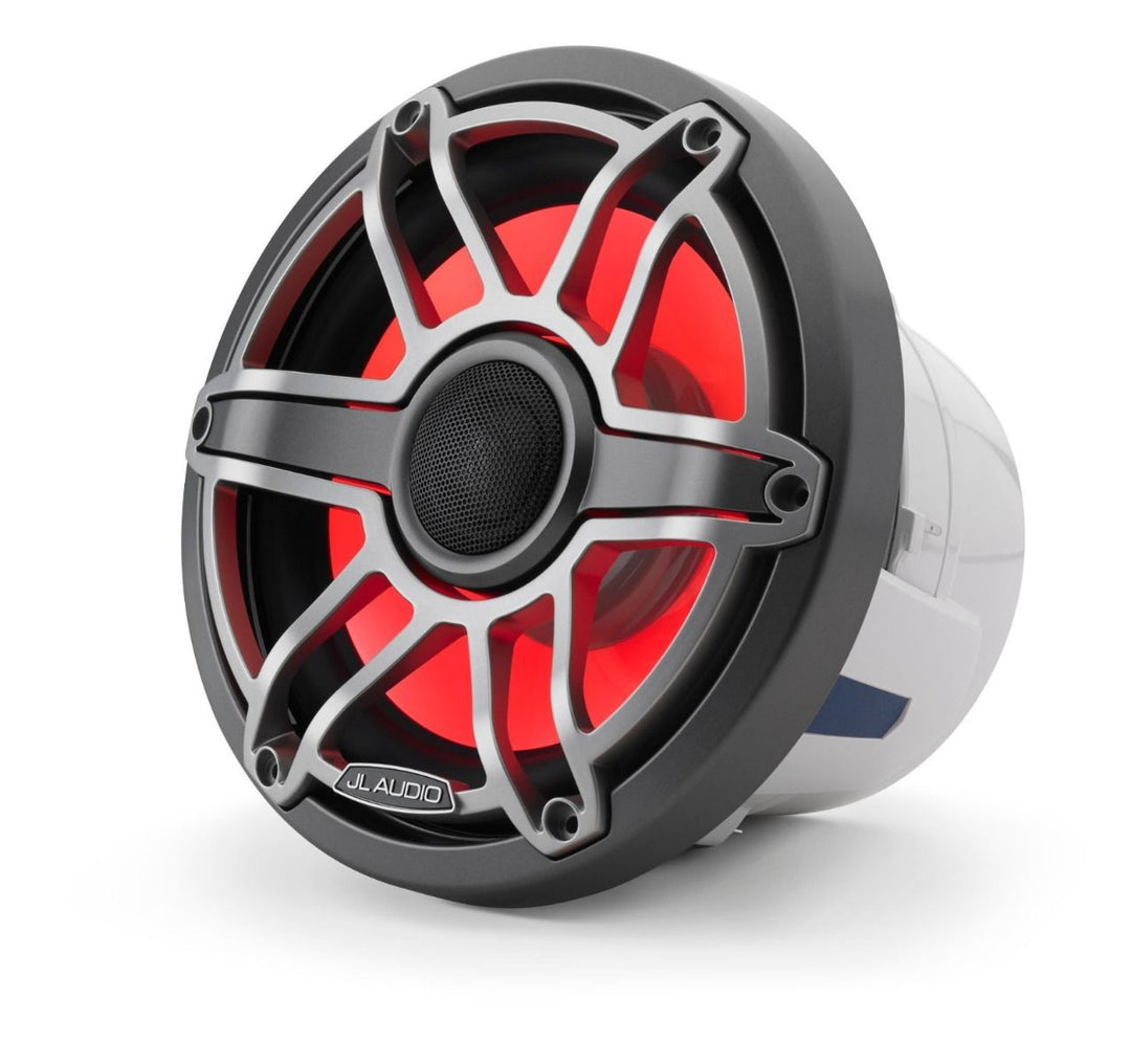 JL Audio JLM6-880X-S-GM-TI-I: 8.8" M6-Series LED RGB Gun Metal Titanium Sport Marine Coaxial Speakers