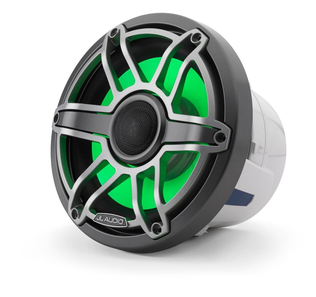 JL Audio JLM6-880X-S-GM-TI-I: 8.8" M6-Series LED RGB Gun Metal Titanium Sport Marine Coaxial Speakers