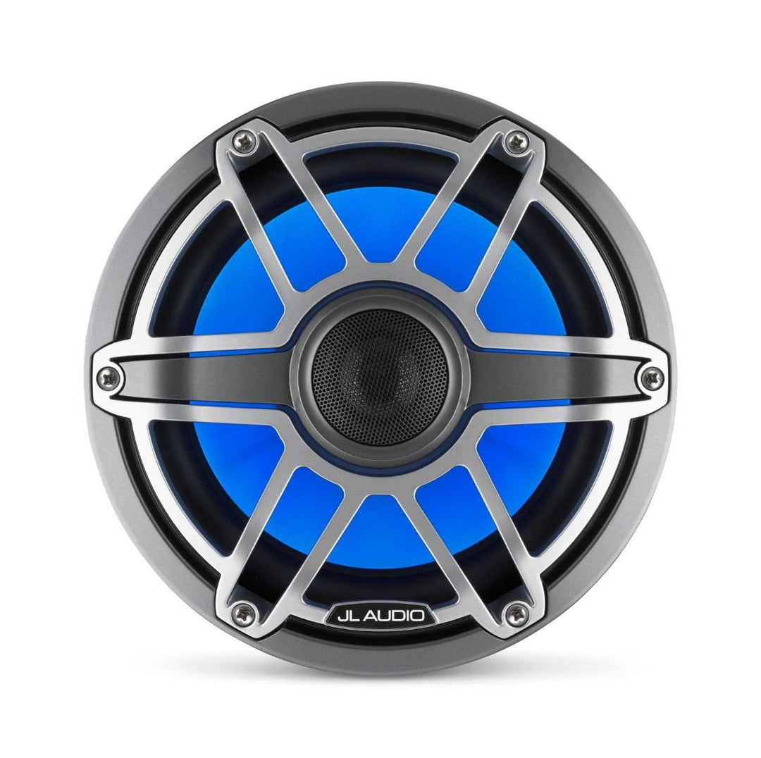 JL Audio JLM6-880X-S-GM-TI-I: 8.8" M6-Series LED RGB Gun Metal Titanium Sport Marine Coaxial Speakers