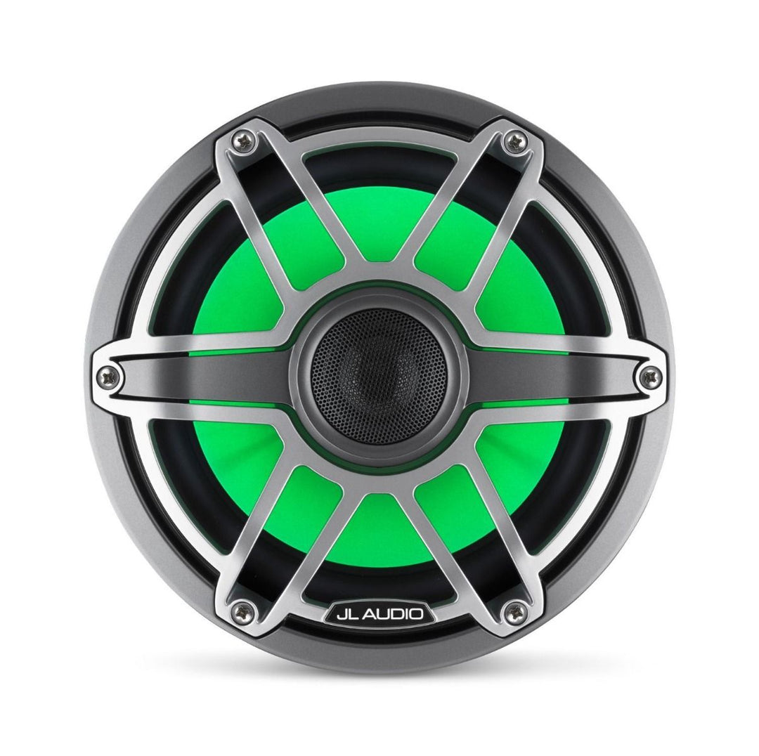 JL Audio JLM6-880X-S-GM-TI-I: 8.8" M6-Series LED RGB Gun Metal Titanium Sport Marine Coaxial Speakers