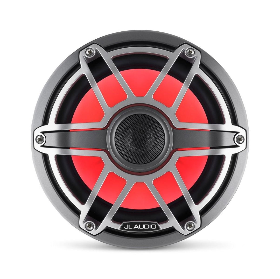 JL Audio JLM6-880X-S-GM-TI-I: 8.8" M6-Series LED RGB Gun Metal Titanium Sport Marine Coaxial Speakers