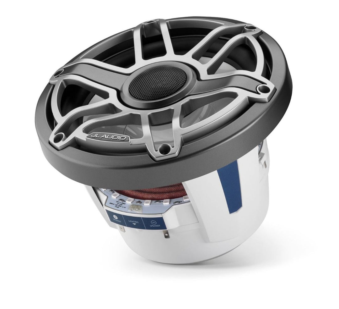 JL Audio JLM6-880X-S-GM-TI-I: 8.8" M6-Series LED RGB Gun Metal Titanium Sport Marine Coaxial Speakers