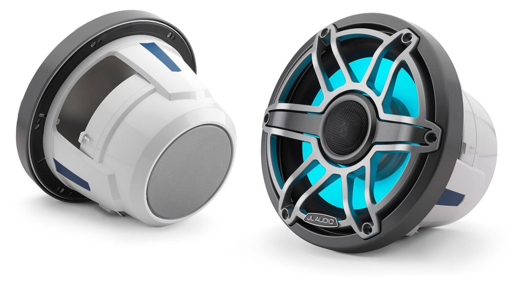 JL Audio JLM6-880X-S-GM-TI-I: 8.8" M6-Series LED RGB Gun Metal Titanium Sport Marine Coaxial Speakers