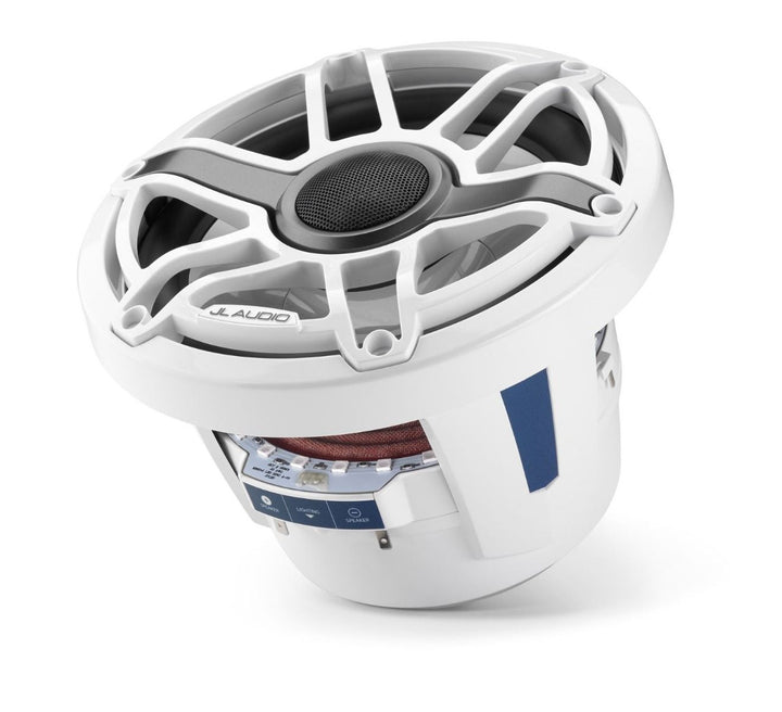 JL Audio JLM6-880X-S-GW-GW-I: 8.8" M6-Series LED RGB Gloss White Sport Marine Coaxial Speakers