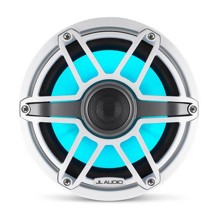 JL Audio JLM6-880X-S-GW-GW-I: 8.8" M6-Series LED RGB Gloss White Sport Marine Coaxial Speakers