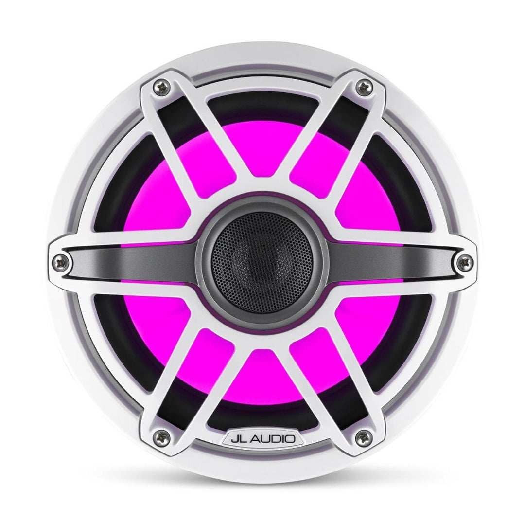 JL Audio JLM6-880X-S-GW-GW-I: 8.8" M6-Series LED RGB Gloss White Sport Marine Coaxial Speakers