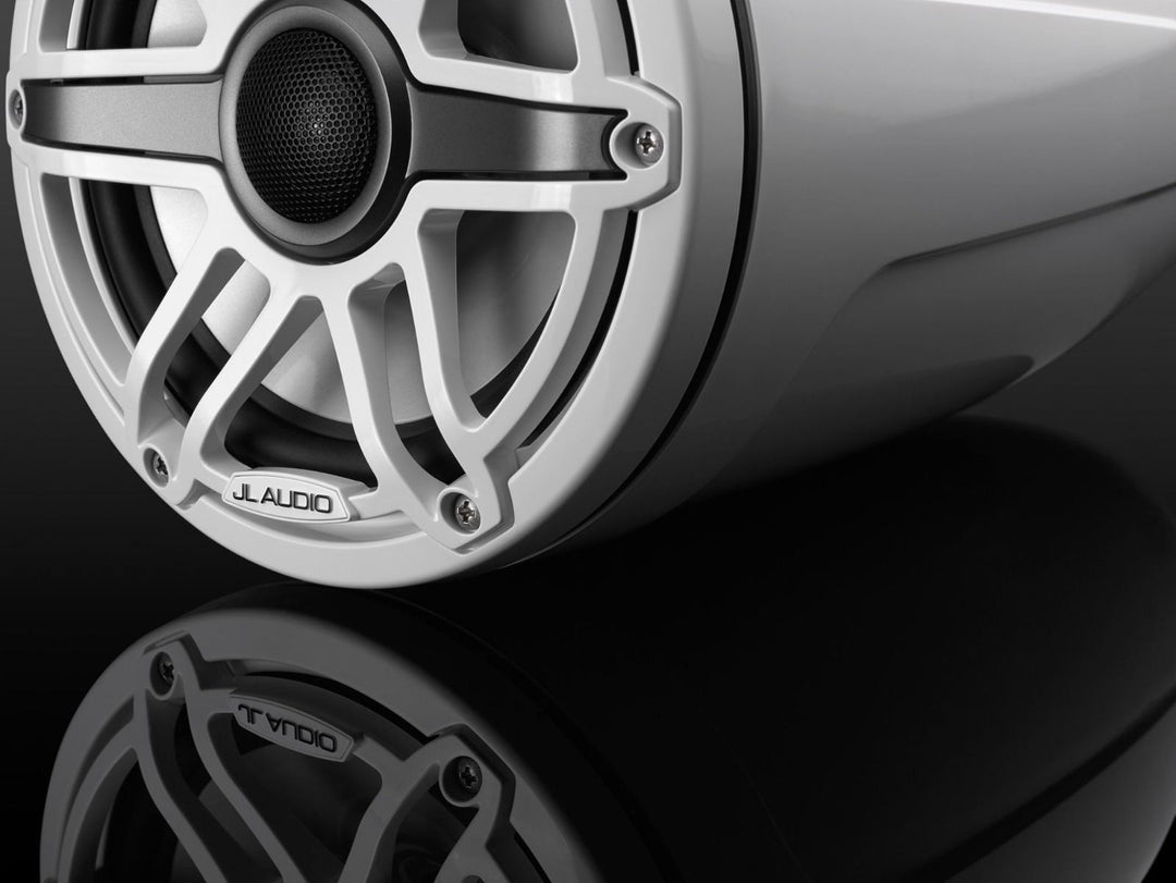 JL Audio JLM6770ETXV3GWSGWGW: 7.7" M6-Series Gloss White Sport Enclosed Tower Coaxial Marine Speaker System