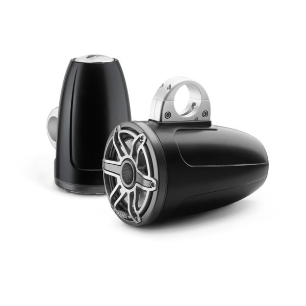 JL Audio JLM6770ETXV3SBSGMTI: 7.7" M6-Series Satin Gun Metal Titanium Sport Enclosed Tower Coaxial Marine Speaker System