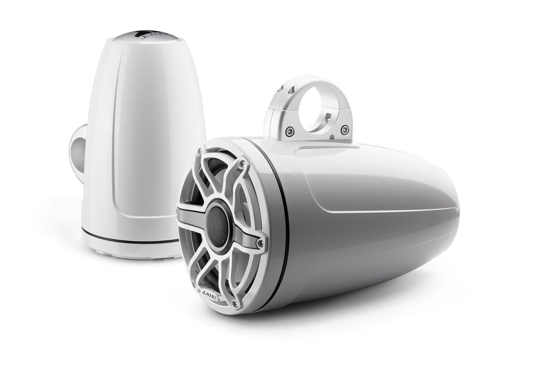 JL Audio JLM6880ETXV3GWSGWGW: 8.8" M6-Series Gloss White Sport Enclosed Tower Coaxial Marine Speaker System