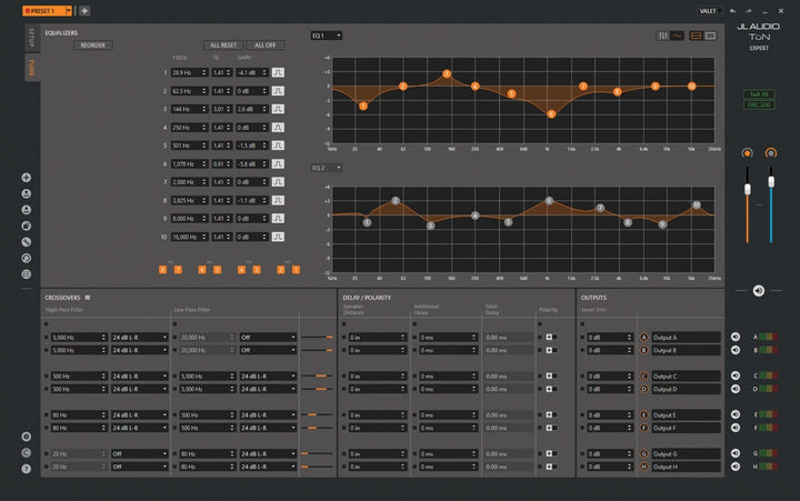 JL Audio JLTWK-88: 8 + Digital Inputs / Outputs System Tuning Digital Signal Processor