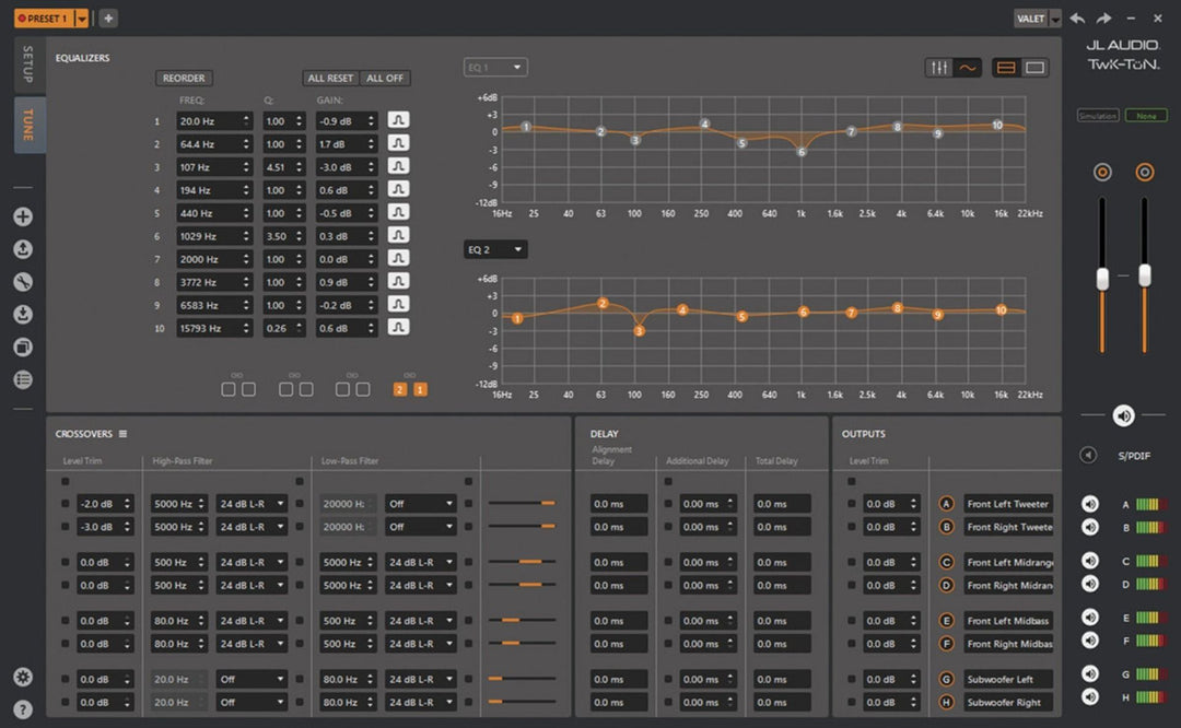 JL Audio JLTWK-88: 8 + Digital Inputs / Outputs System Tuning Digital Signal Processor