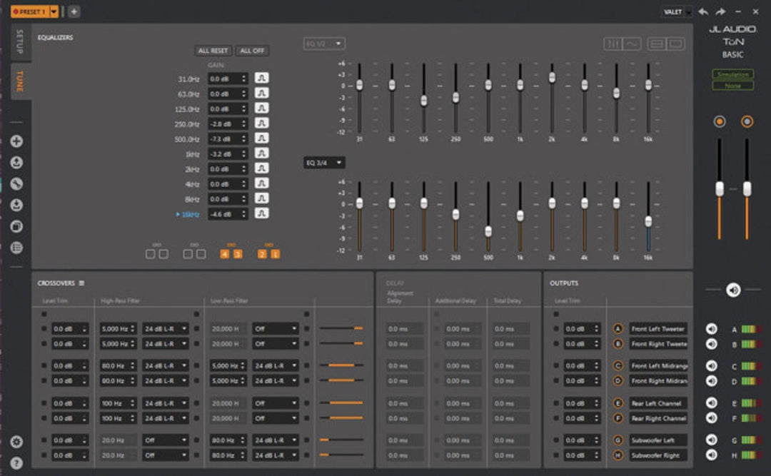 JL Audio JLTWK-88: 8 + Digital Inputs / Outputs System Tuning Digital Signal Processor