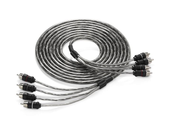 JL Audio JLXD-CLRAIC4-12: 12 FT 4-Channel Clear Audio Interconnect Cable